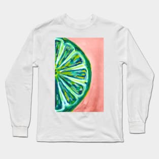 Lime Fruit Slice Long Sleeve T-Shirt